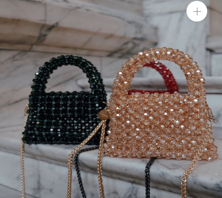 Ladies crystal pearl bag